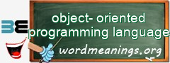 WordMeaning blackboard for object-oriented programming language